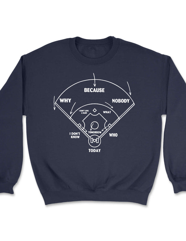 Who's on first? (sweatshirt)